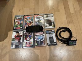 Sony PSP inklusive 7 Spiele und neuer Akku