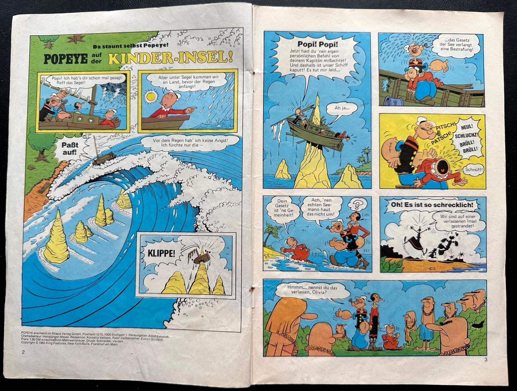 Fumetti: Popeye Nr. 9 1983 1.90 DM  deutsch – Usato da Seltisberg venduto da quadartswiss 1