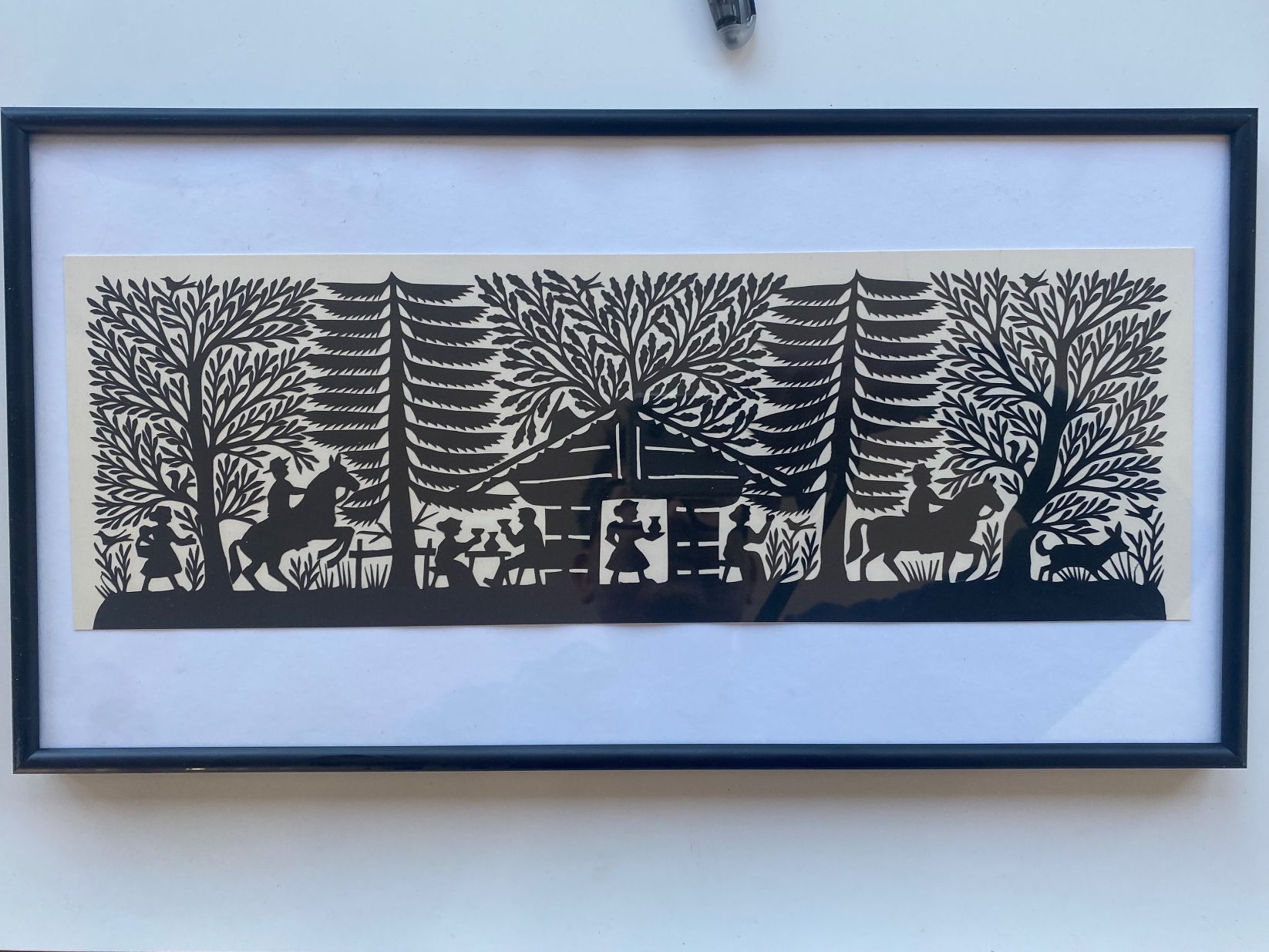 Grafica & Litografie: David Regez, Scherenschnitt "Reiter im Wald" – Usato da solothurn venduto da soko75 8