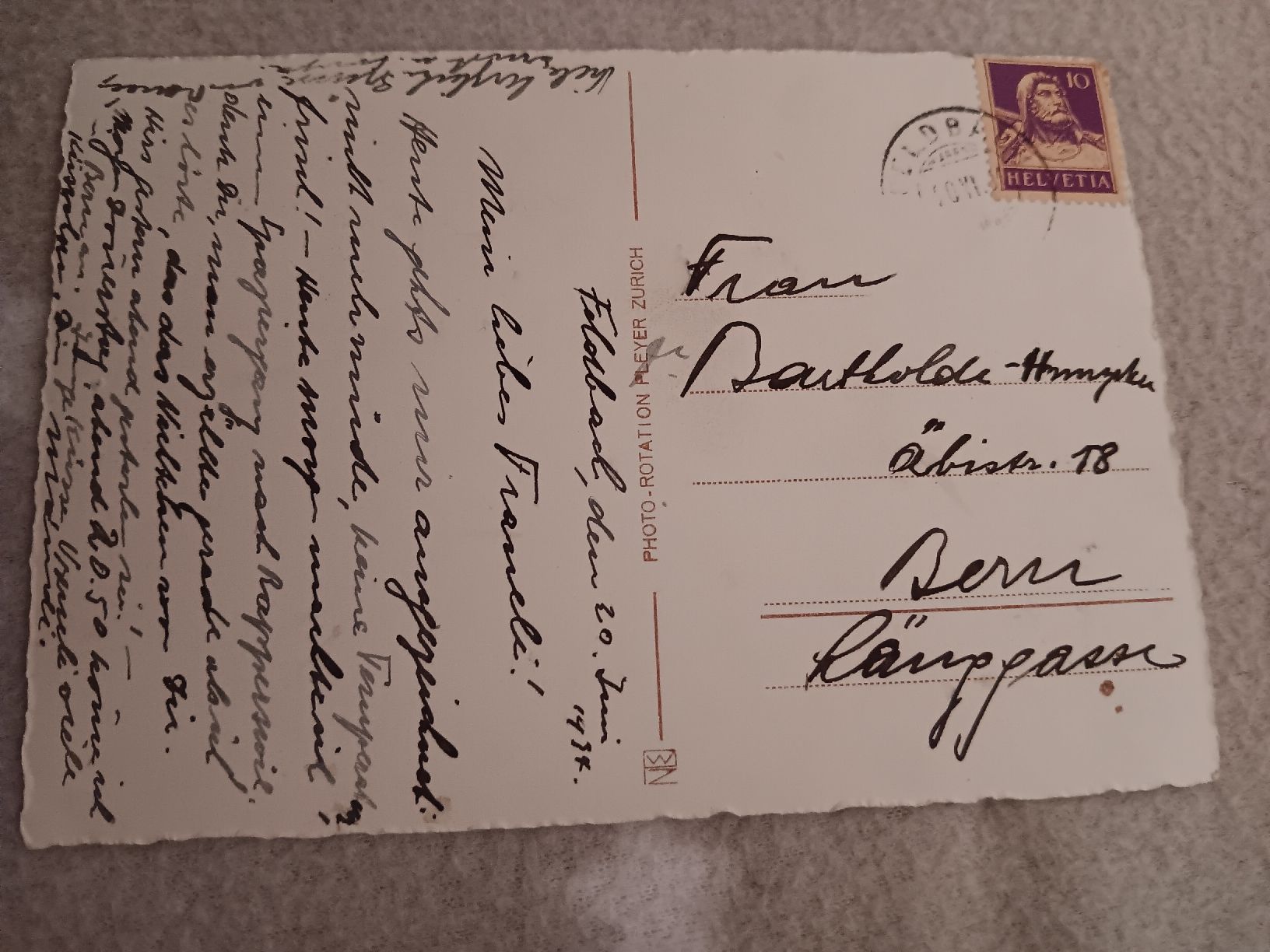 Cartoline postali: Postkarte 1934 – Usato da Rodels venduto da sol_pq169 1