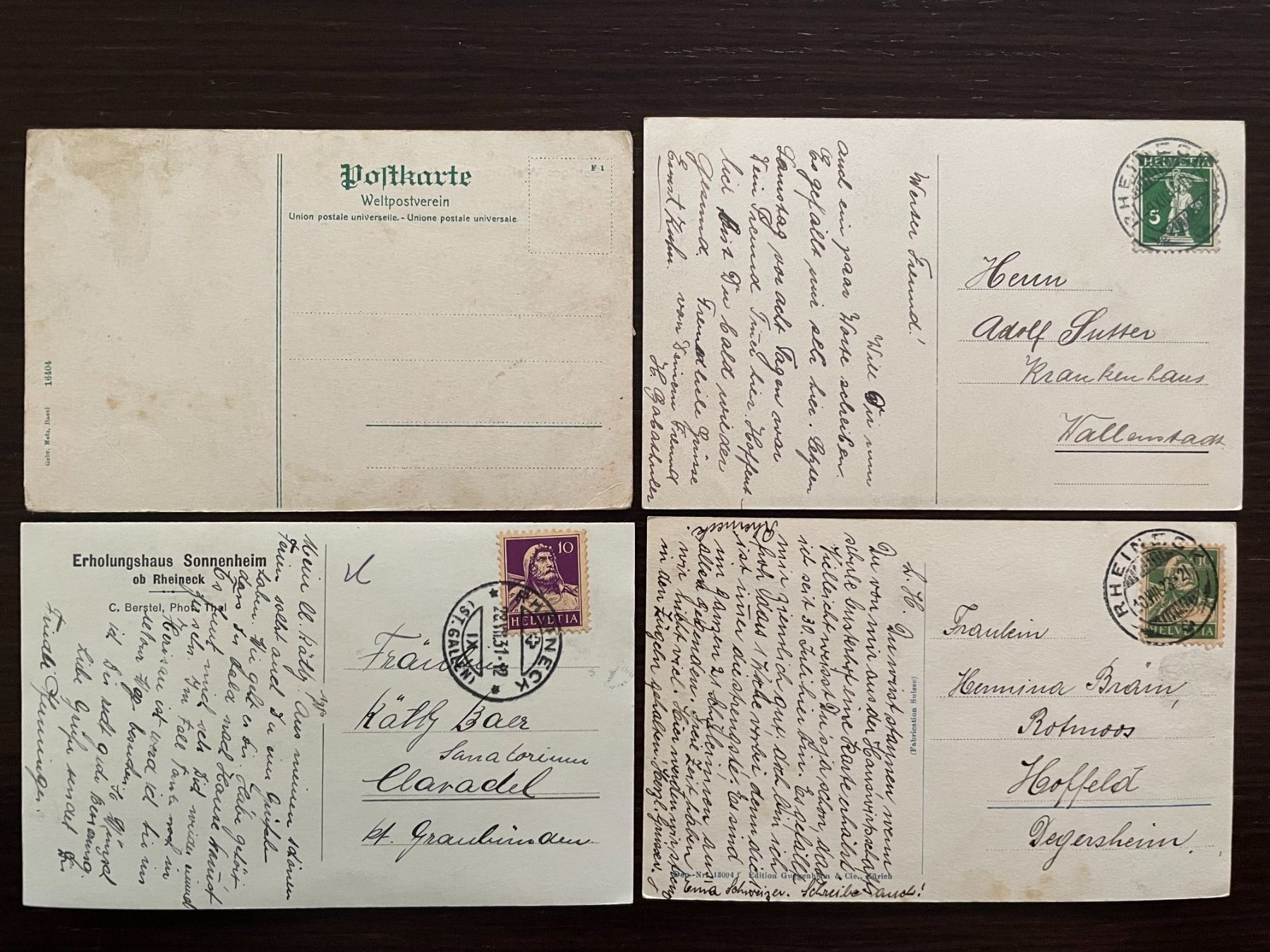 Cartoline postali: RHEINECK verschiedene Motive, 13 Ansichtskarten – Usato da Wald ZH venduto da TLILEF 4