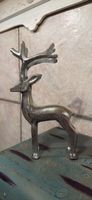 Deko Hirsch Figur Metall silberfarben guter Zustand