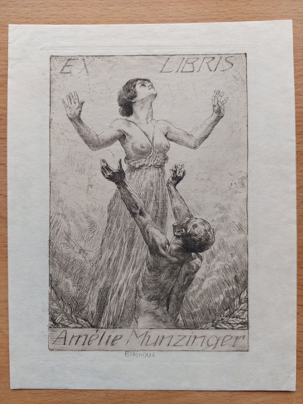 Gemälde: Exlibris Bruno Heroux - Original Radierung – Gebraucht aus Obfelden von Exlibris-Art