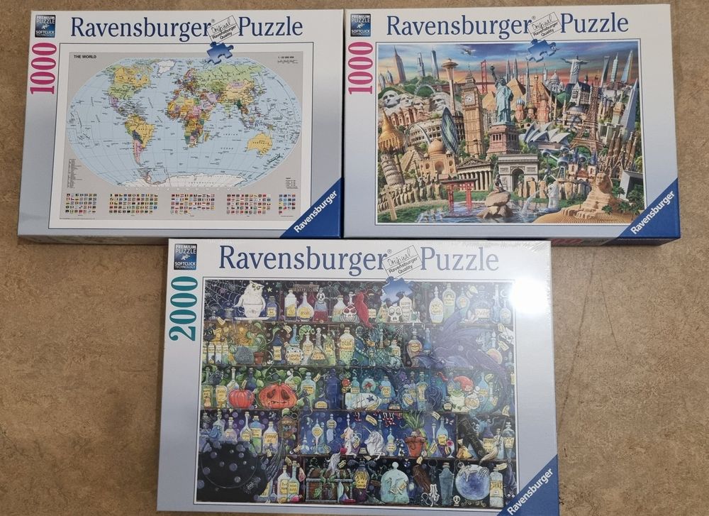 Ravensburger Puzzle 2x 1000 und 1x 2000 Teile (Gebraucht) in für CHF 4 ...