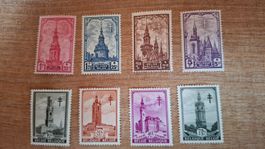 Briefmarken Belgien verschiedene Werte und Farben, 8 Stck