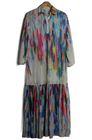 Sommerkleid – buntes Muster – luftig & leicht – sehr guter Z