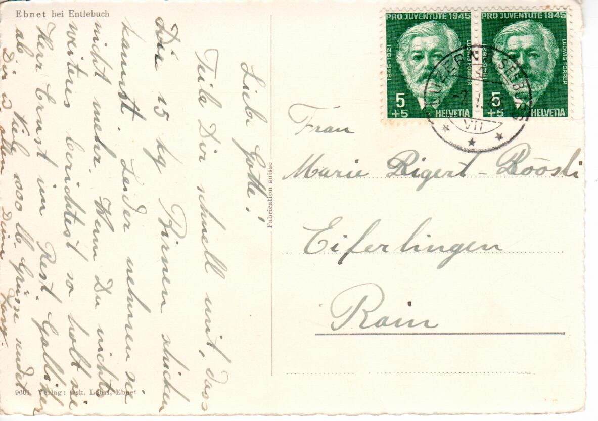 Cartes postales: Nördlicher Teil von Ebnet - Entlebuch – D'occasion à Wolhusen par Curver9 1