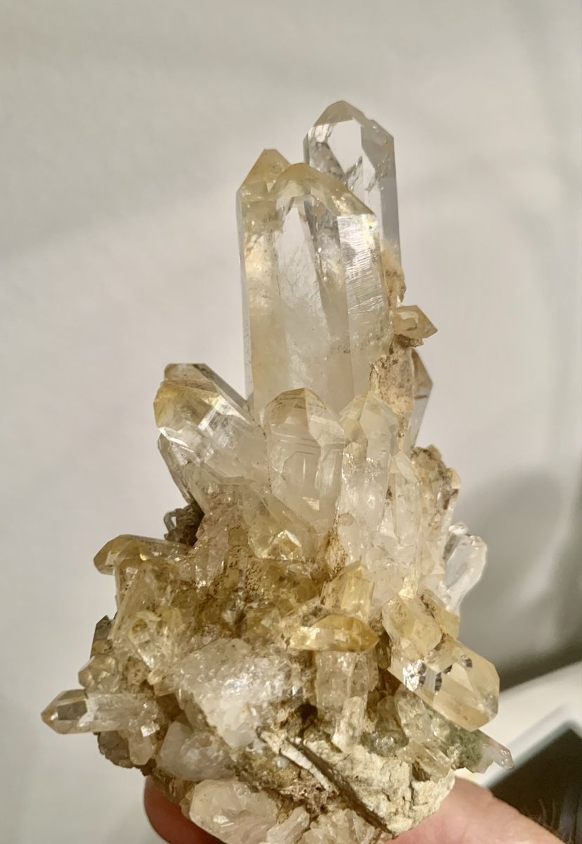 Minerali & Pietre curative: Bergkristall mit Limonit und Einschlüssen, Mathon, ca. 10cm – Nuovo e nell'imballaggio originale da Seeberg venduto da Mono1