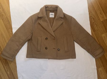ZARA Wollmantel Camel/Braun (Gr. XXS / 152)