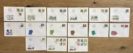 Schweiz - 15 FDC DAUERMARKEN 1985-1995