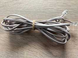 RJ11 Kabel 4,25m lang Telefon/DSL Anschluss schmal als LAN