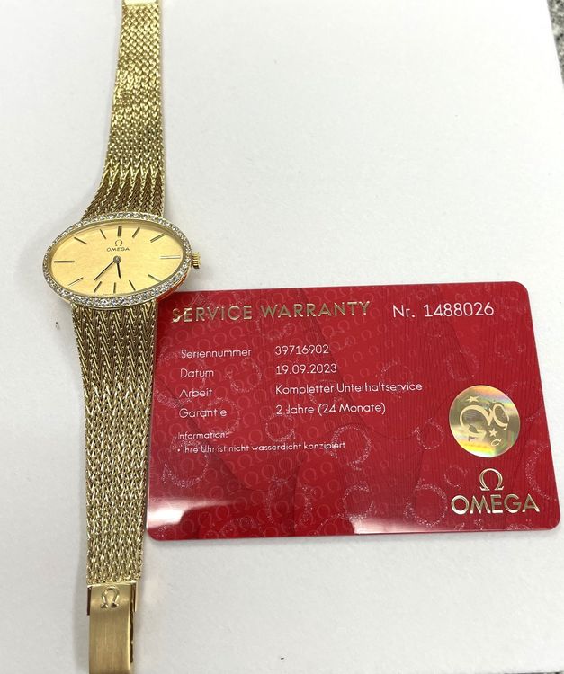 Omega Uhren: OMEGA Damen Golduhr 18Karat mit Brillanten – Gebraucht aus Hombrechtikon von Harosa 2