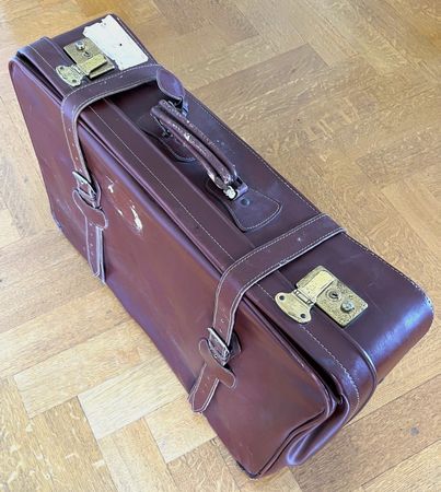 🧳 Valise Vintage 1930 Cuir Italien Rétro Cinéma Théâtre