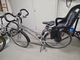 Velo de Ville I1000 Citybike silber inkl Kindersitz
