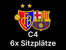 6x Tickets C4 Sektor nebeneinander FC Basel FC Barcelona FCB
