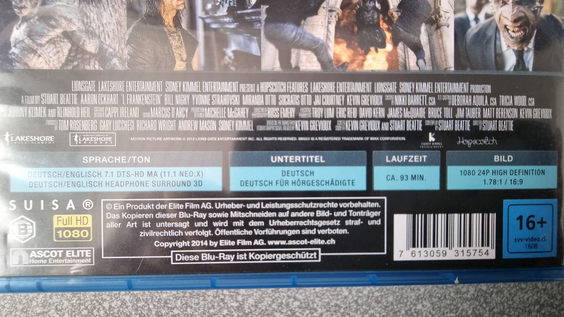Tutti i DVDs: Blu Ray - I, Frankenstein 3D - Arron Eckhart – Usato da Oetwil am See venduto da fineli2 1