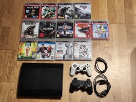 PS3 Konsole + 2 Controller + diverse Spiele