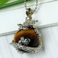 SALE Anhänger Tigerauge Drache Pendentif Dragon Oeil Tigre