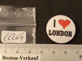 CC264 - Pin /Button - I Love London England