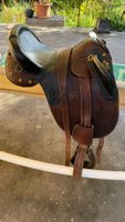 Australischer Stocksattel mit Horn „Outback“ mit Rosenpunze