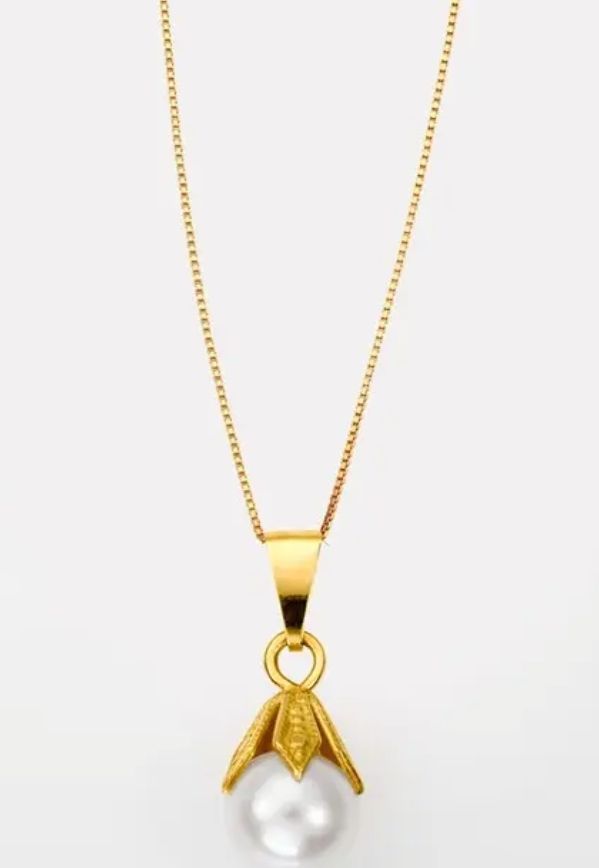Ciondoli: Perlen Anhänger Gold mit kette s925 – Nuovo e nell'imballaggio originale da Hemmental venduto da Schmuckstudio 1