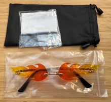 Candy Flame Brille, Gadget, Meme Glasses, Rot, Orange, gelb