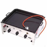 55510 - Edelstahl Gasbräter 3- flammig SET 3 Wurstbräter