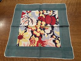Taschentuch Baumwolle buntes Blumenmuster quadratisch