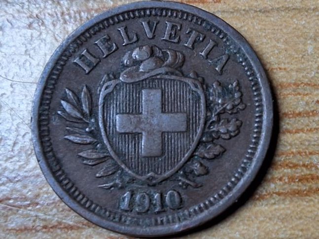 Alle Münzen: 1 Rappen 1910 – Gebraucht aus Münchenstein von purbach1 8