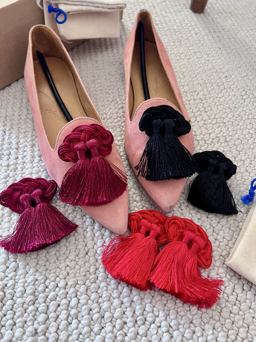 Chaussures femmes: Slippers pointus en daim corail – D'occasion à Zürich par Aliceinthesun 1