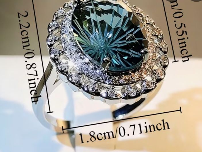 Anelli: Luxus Elegante Gr.19/9 Ring Farbe: Silber /blau – Nuovo (secondo la descrizione) da Biel-Bienne venduto da Roserosse13 9
