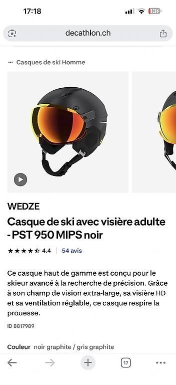 Helme: Casque de ski Neuf avec lunette de ski  – Gebraucht aus Vouvry von gra_vtp7 3