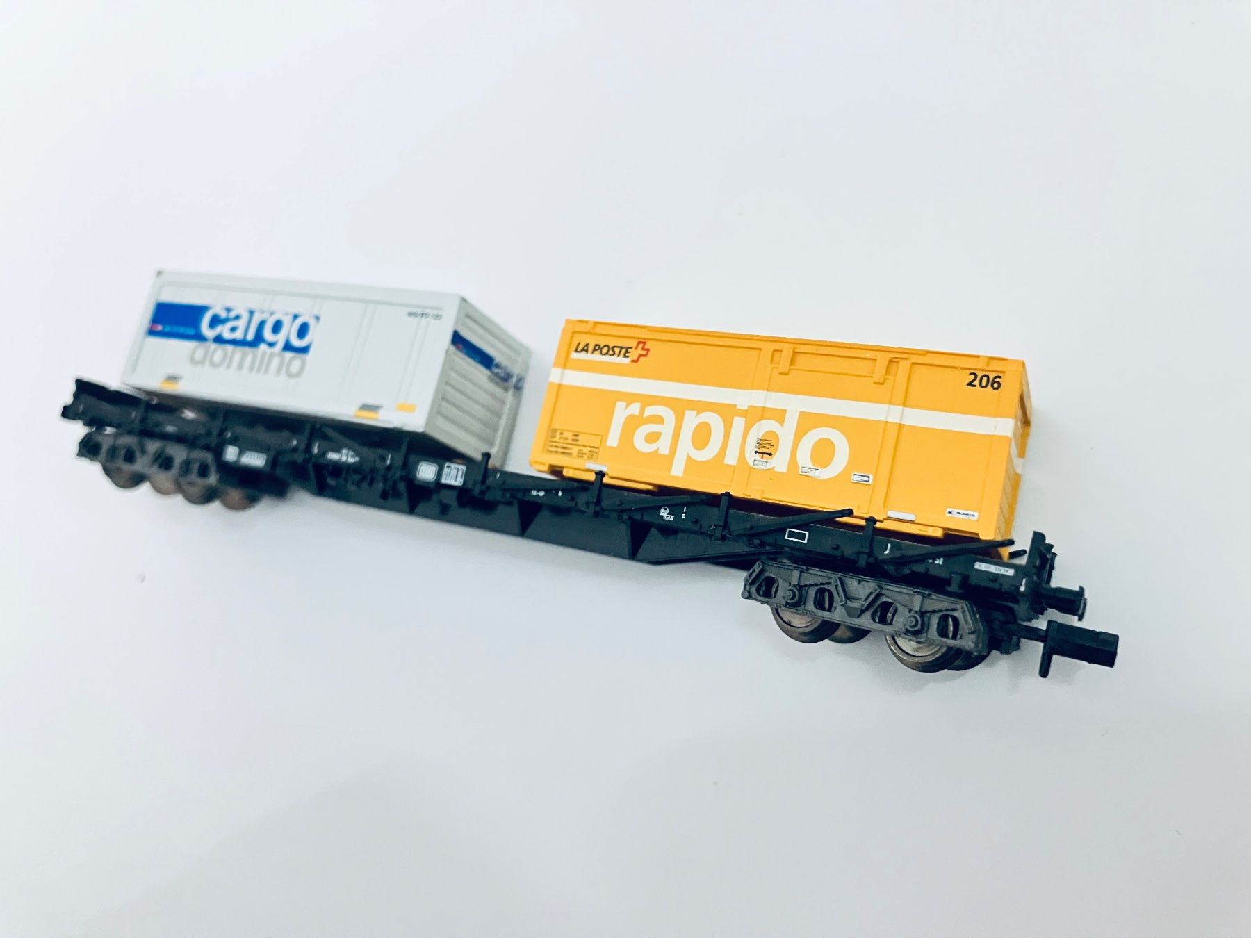 Fleischmann Trains électriques: 2xContainer POST/SBB Cargo Runggenwagen SPUR N – D'occasion à Oberbuchsiten par Orsetto24 2