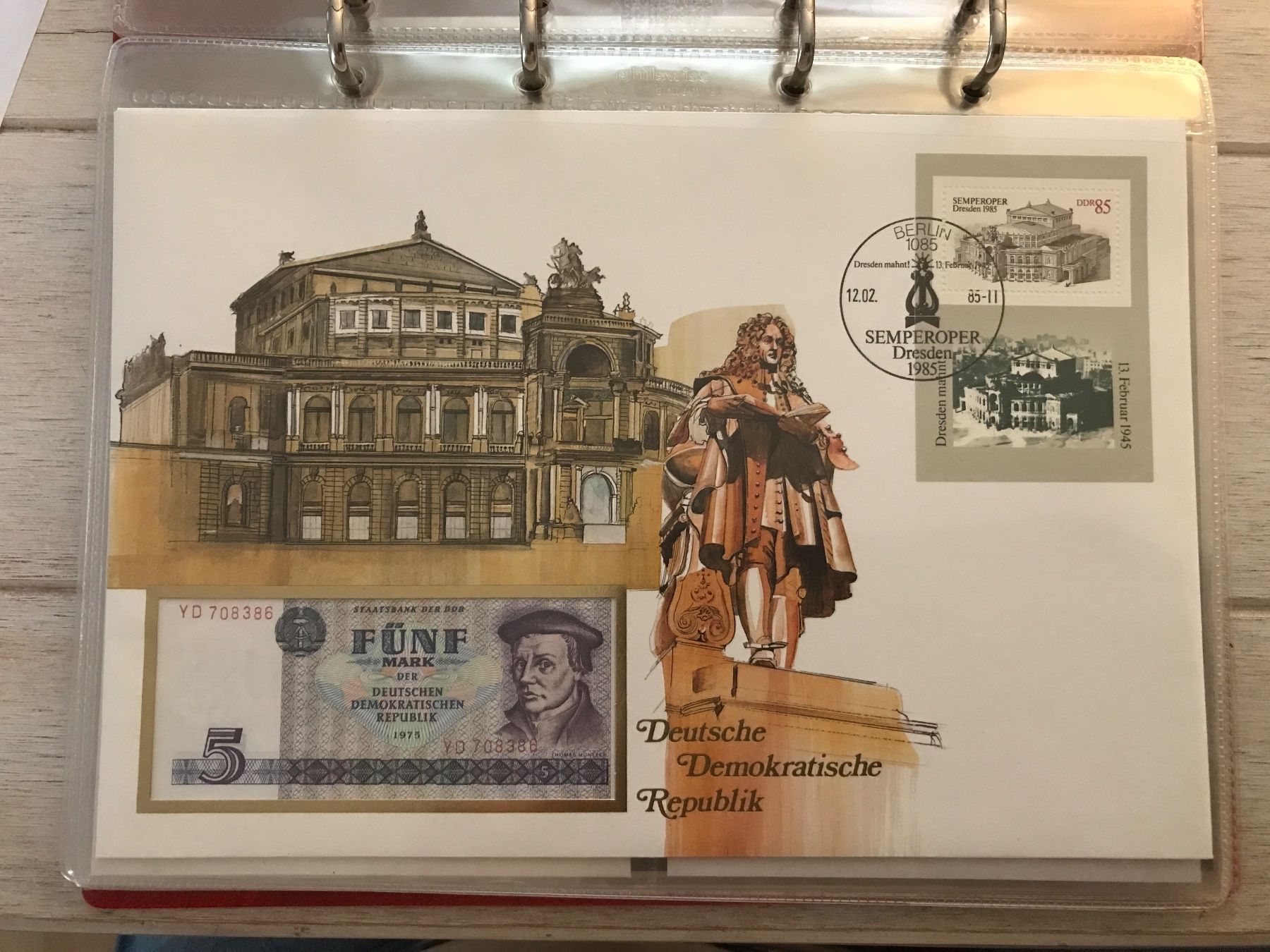Banconote: Noten-Brief DDR - Semperoper - 1985 – Usato da St.Gallen venduto da Bigdisch