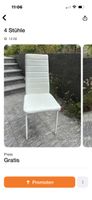 4 Stühle weiss Kunstleder