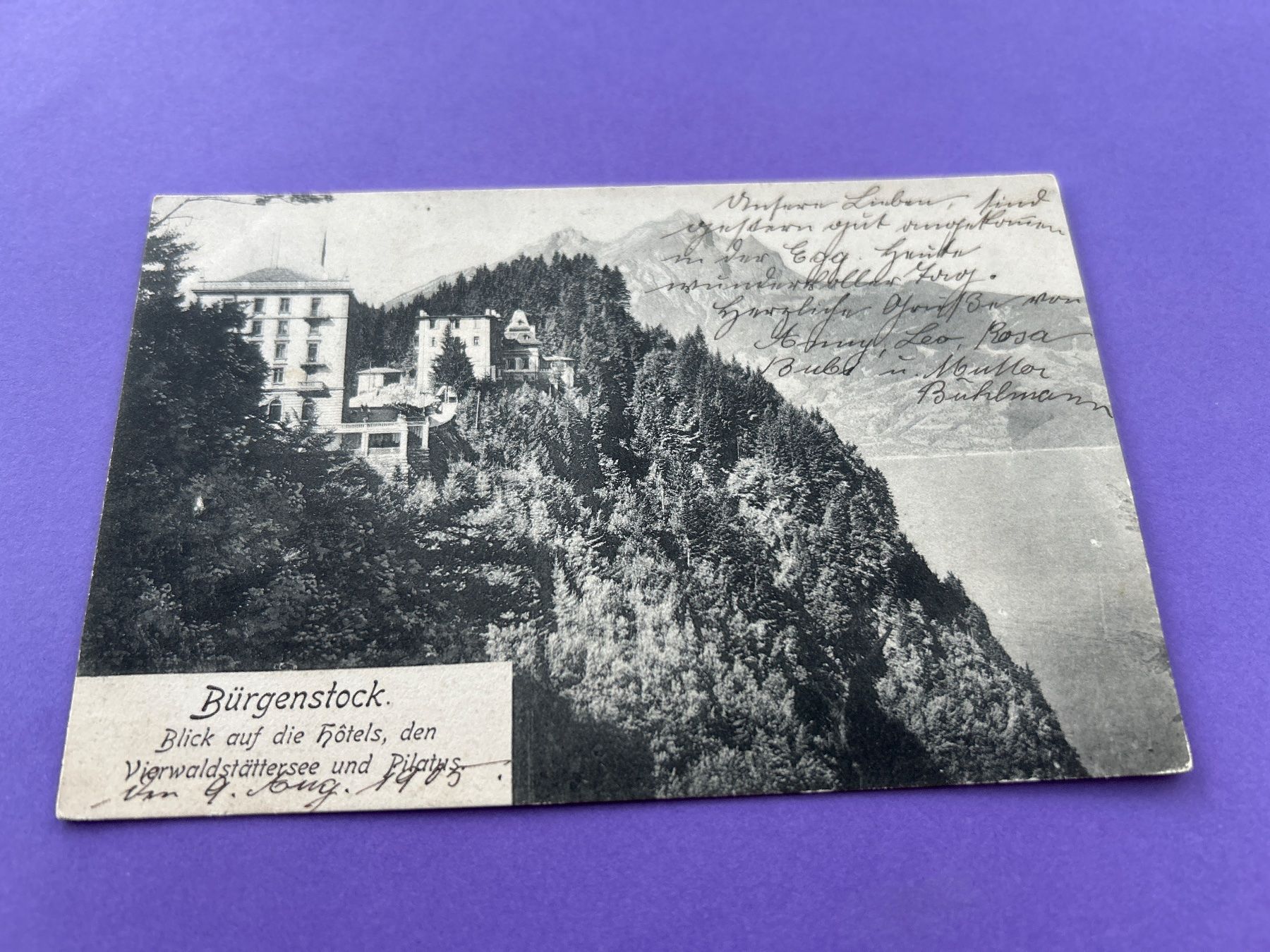 Cartoline postali: Bürgenstock alt Ak 1905 – Usato da Hefenhofen venduto da Bierinder