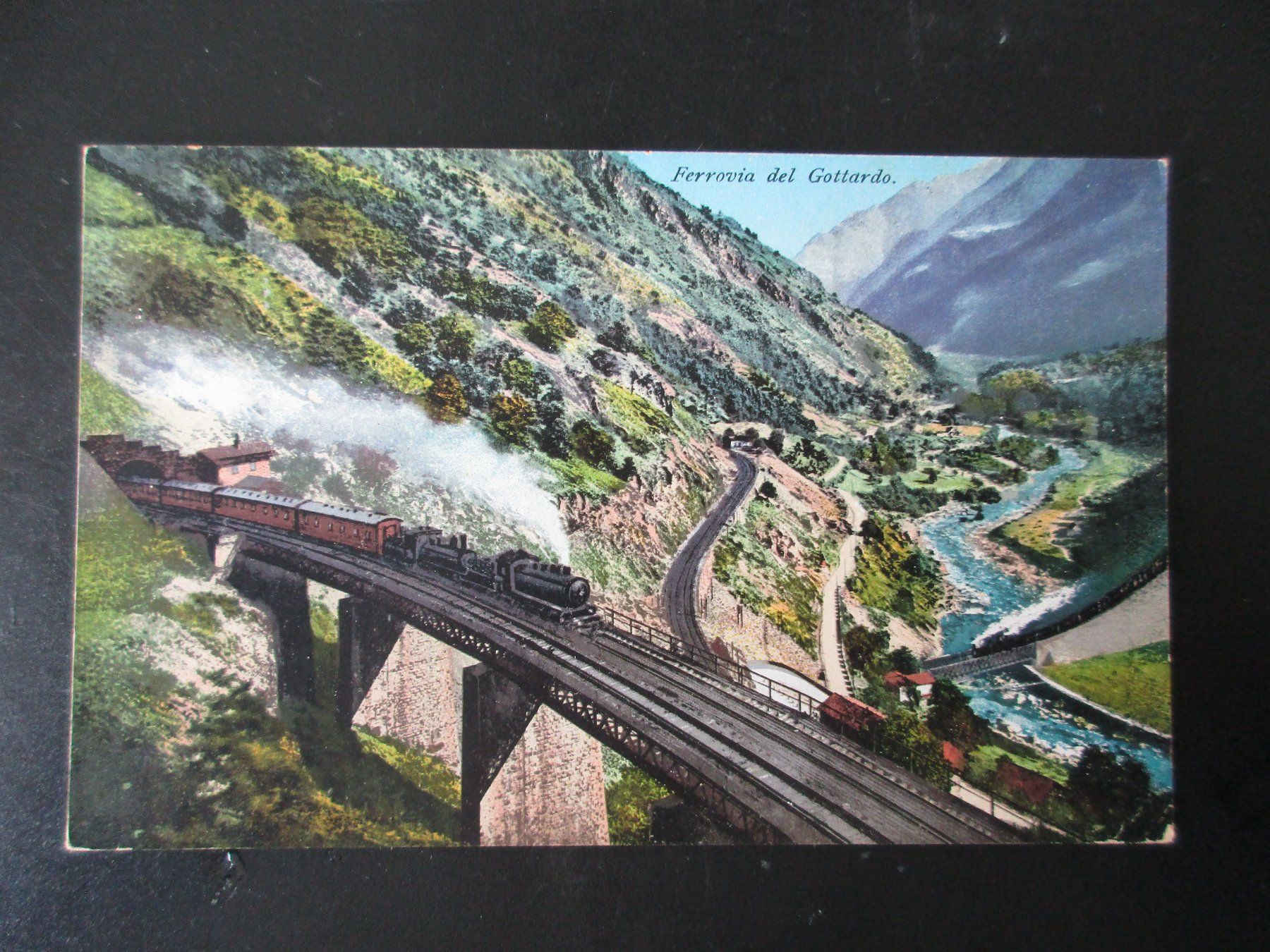 Cartoline postali: FERROVIA del Gottardo / Gel. 1911 / Ansichtskarte – Usato da Eschenbach LU venduto da Jack1711