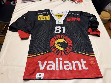 SC Bern Gameworntrikot Junioren Nummer 81 Grösse XS
