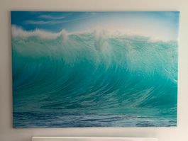 XXL IKEA BJÖRKSTA Wandbild Welle 200 × 140 cm – Top Zustand