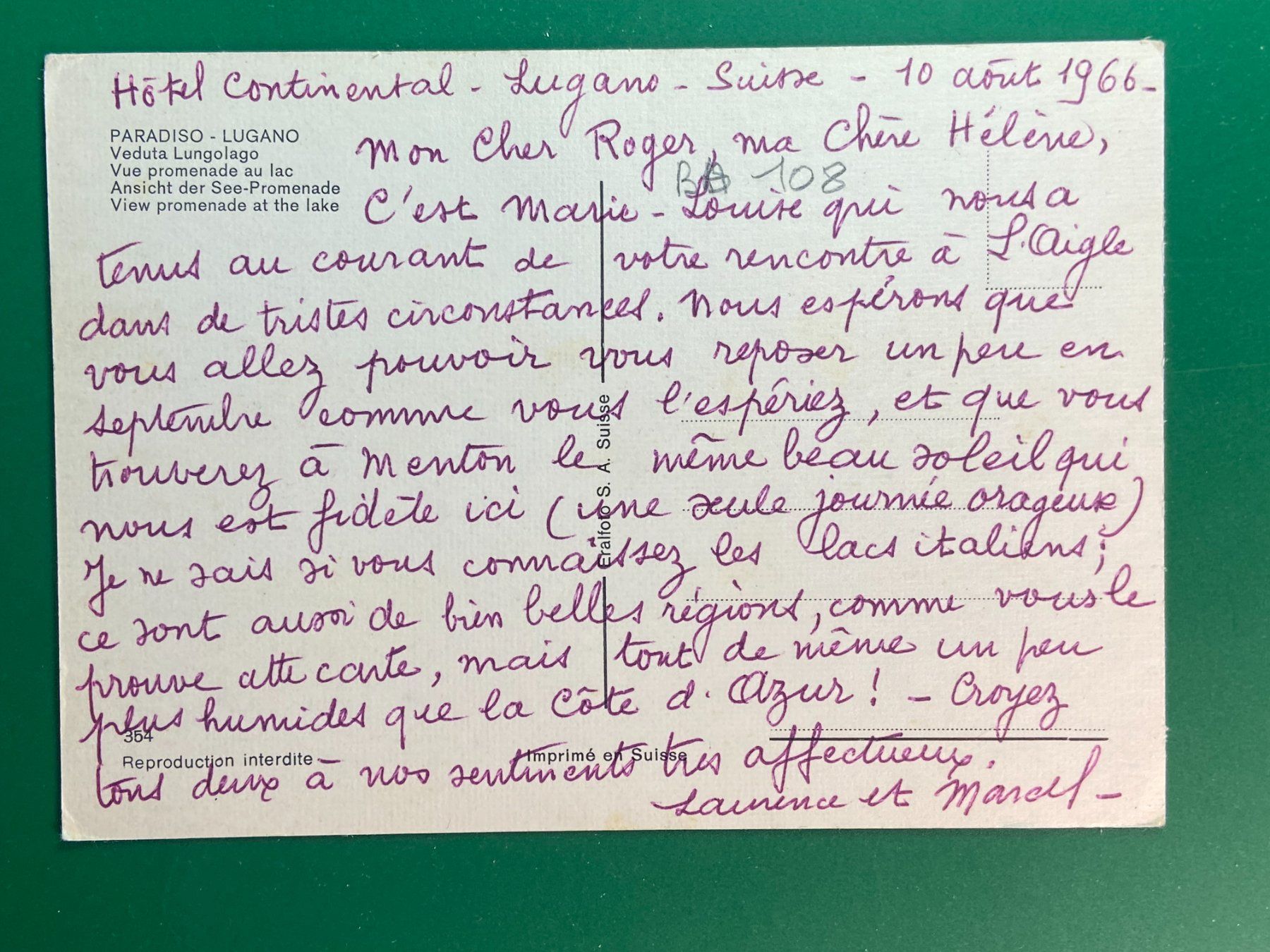 Cartoline postali: Paradiso - Lugano – Usato da Steg VS venduto da _vinci_ 1
