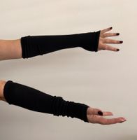 Schwarze Armstulpen | Unisex | Baumwolle Stretch