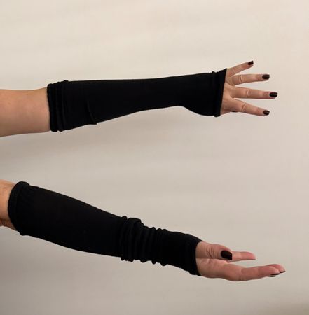 Schwarze Armstulpen | Unisex | Baumwolle Stretch