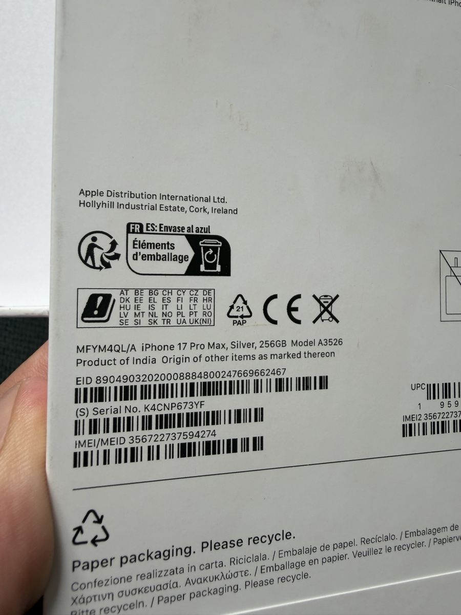 Apple Handys / Smartphones: iPhone 17 pro Max argent - mai 2026 – Neu (gemäss Beschreibung) aus Genève von SultansOfTone 2