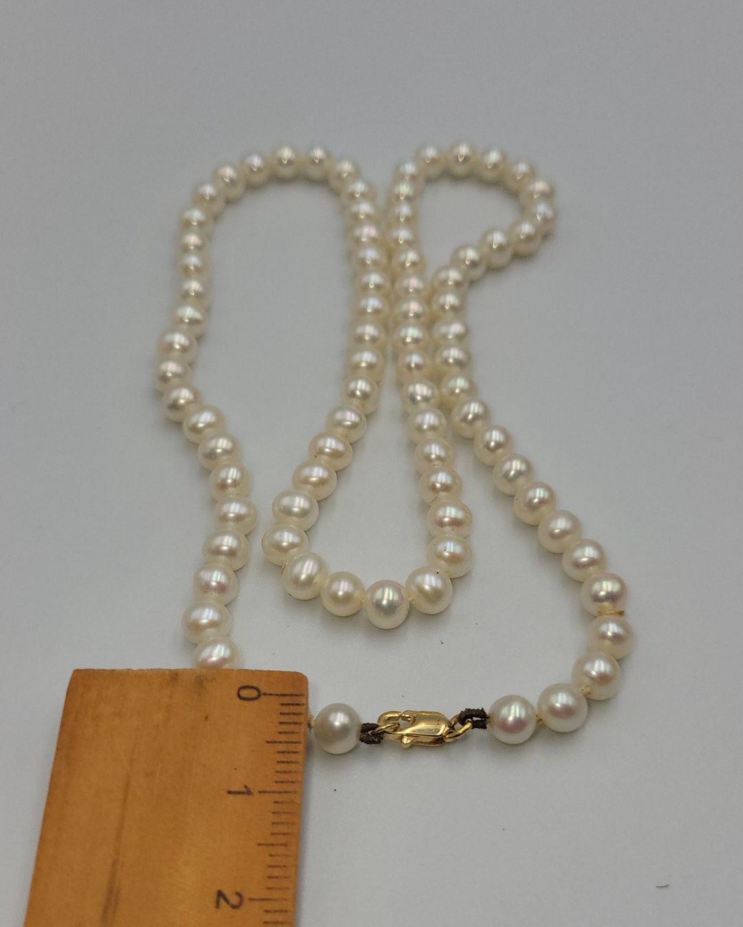 Ketten: 585 Gold Perlen Kette Mit Gold Verschluss – Gebraucht aus Wald ZH von Dasilver 2