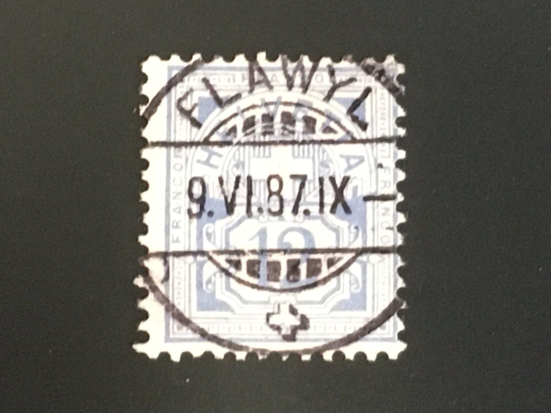 Tutti i francobolli: Vollstempel Flawyl Nr. 62A – Usato da Abtwil SG venduto da Cards31