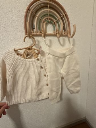 Baby Strickset zweiteilig weiss Grösse 68 neu mit Etikett