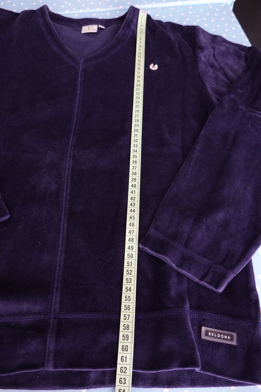 Beldona Maglioni & Felpe: edler Beldona Samt Pullover, Dunkelblau, Gr. M Nachtdress – Usato da Jona venduto da simongarden 4