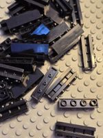 Lego 15x Stein 1×4 mit Rille (2653)schwarz