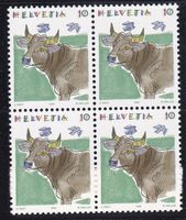 Postfrisch 4er Block Tiere 1990-1995