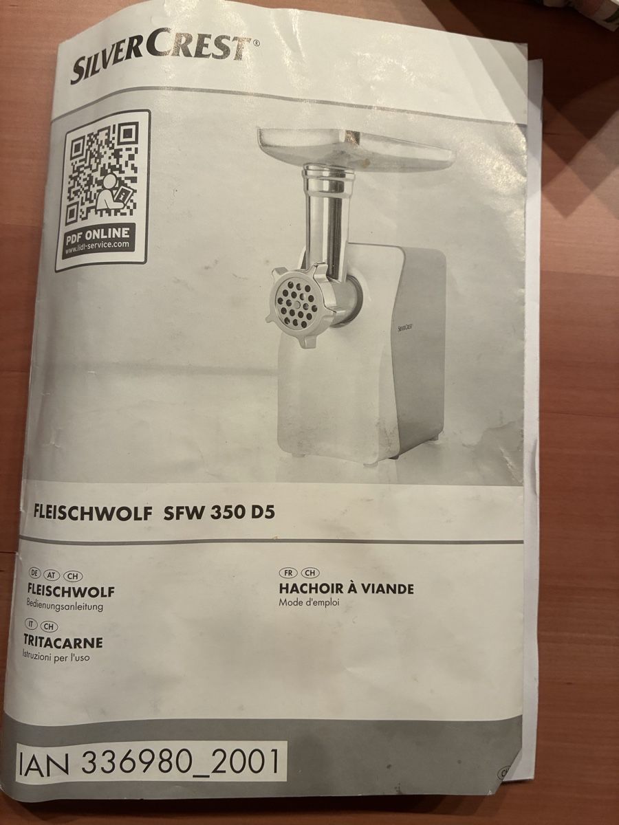 SilverCrest Appareils de cuisine: Fleischwolf Silvercrest – D'occasion à Urdorf par mar_hts8 4
